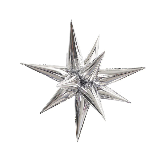 Large Silver 12 Point Star Foil Balloon