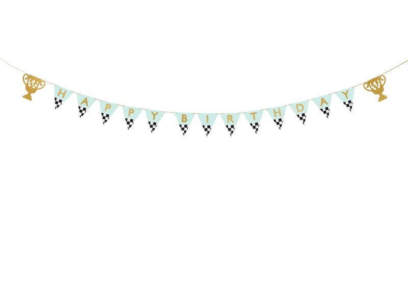 Trophy Cup Happy Birthday Banner