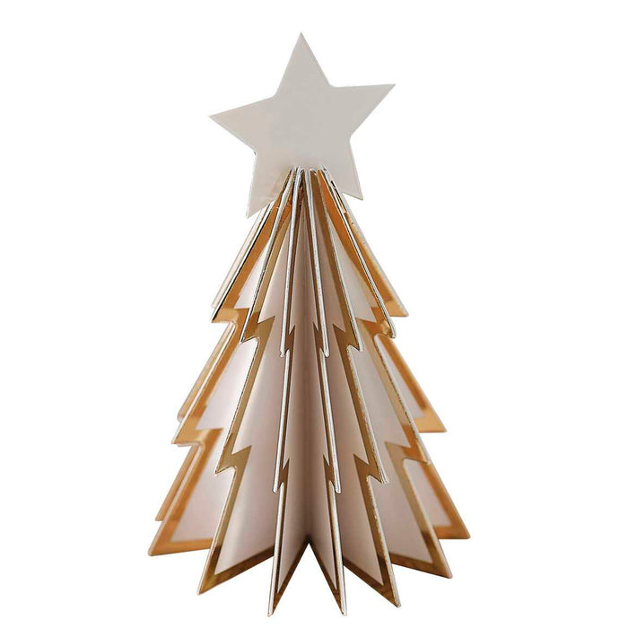 White and Gold Christmas Tree Place Cards