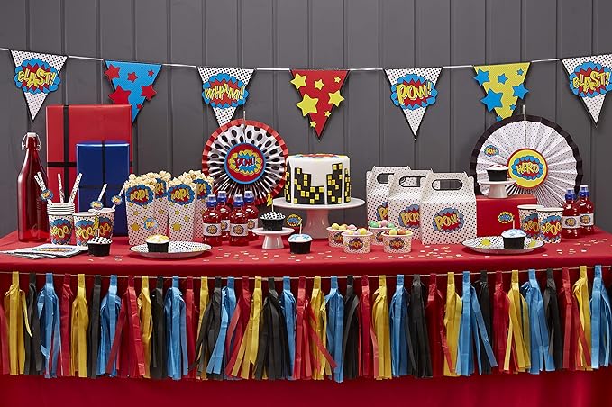 Comic Superhero Party Photo Booth Props & Masks