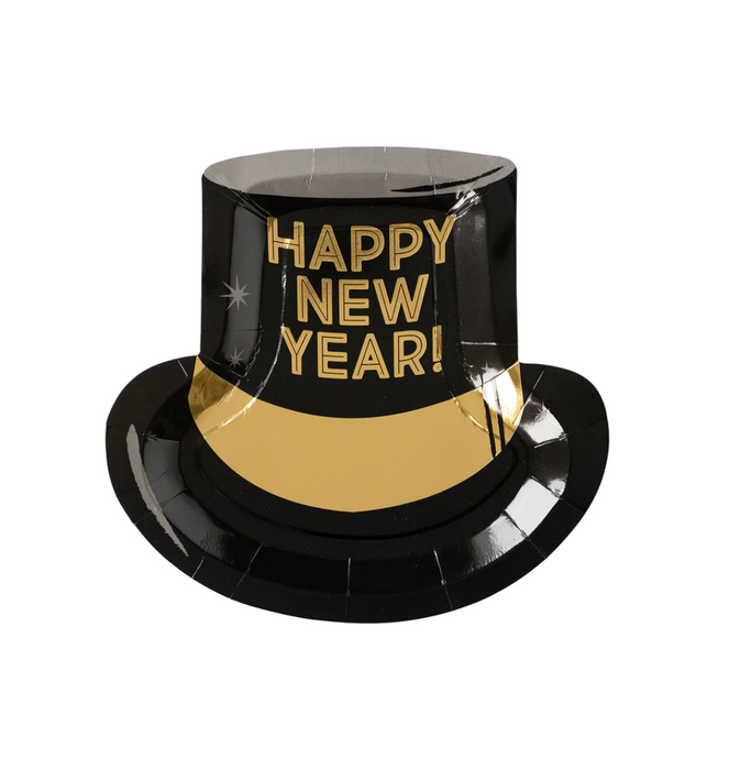 Happy New Year Hat Shaped Paper Plate
