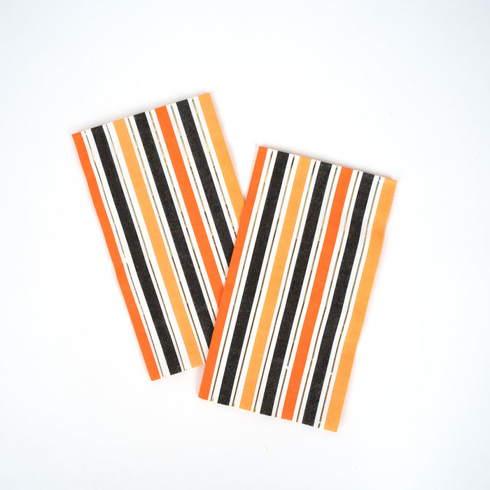 Orange Multicolor Stripes Guest Towels