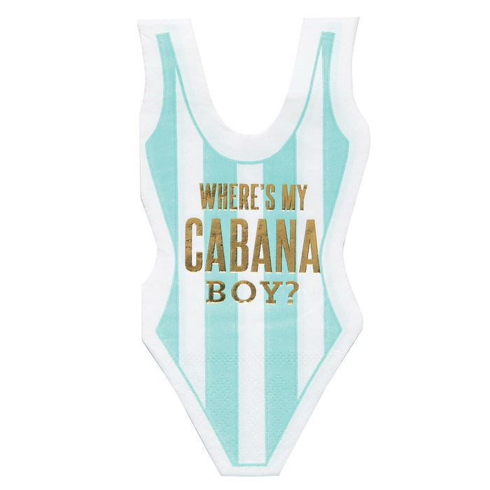 Cabana Boy Swimsuit Beverage Napkins