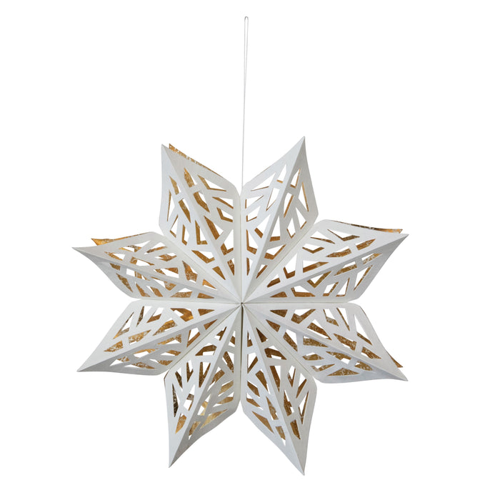 12" White Paper Snowflake Ornament