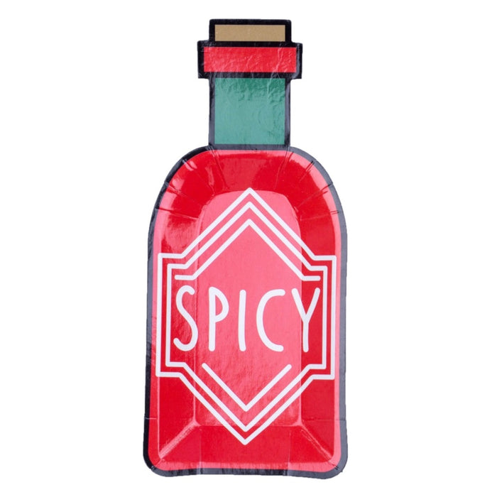 Spicy Bottle Sauce Paper Plates