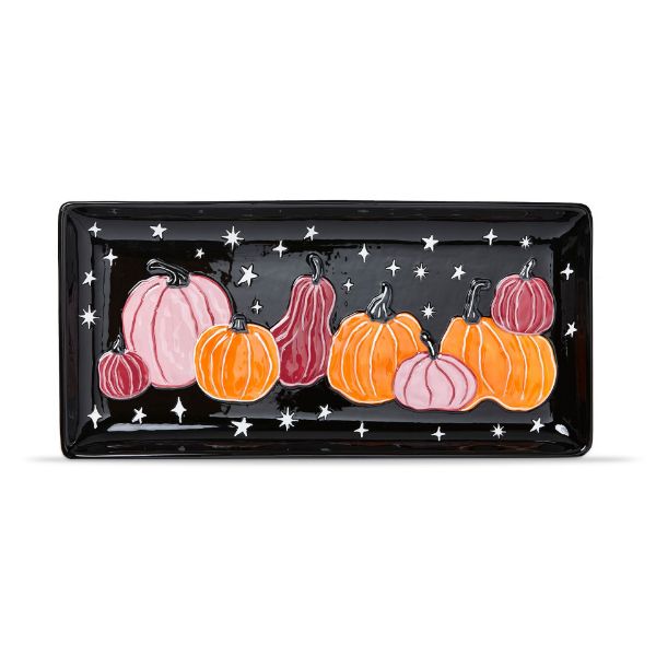 Pink Halloween Pumpkin Platter