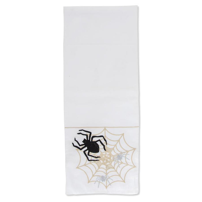 Embroidered Spider & Web Towel