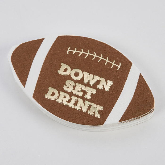 Football Shaped Beverage Napkins