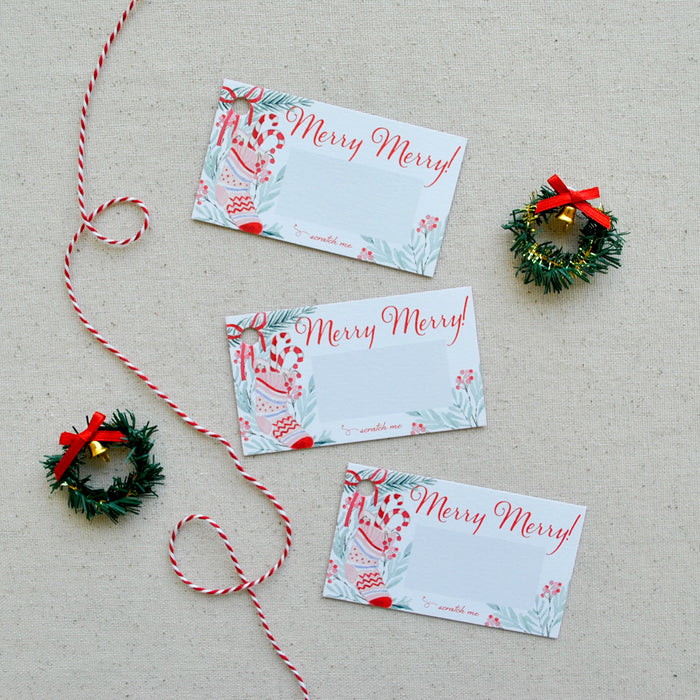 Scratchable Stockings Gift Tag
