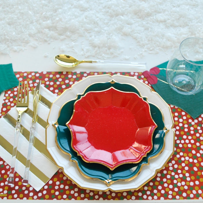 Ruby Red Dessert Paper Plates