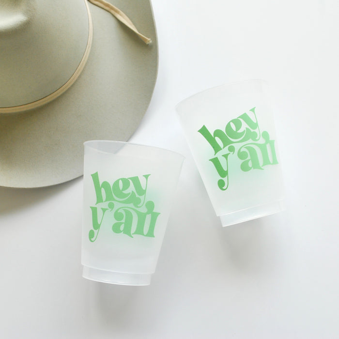 Hey Y'all Mint Reusable Frost Flex Cups