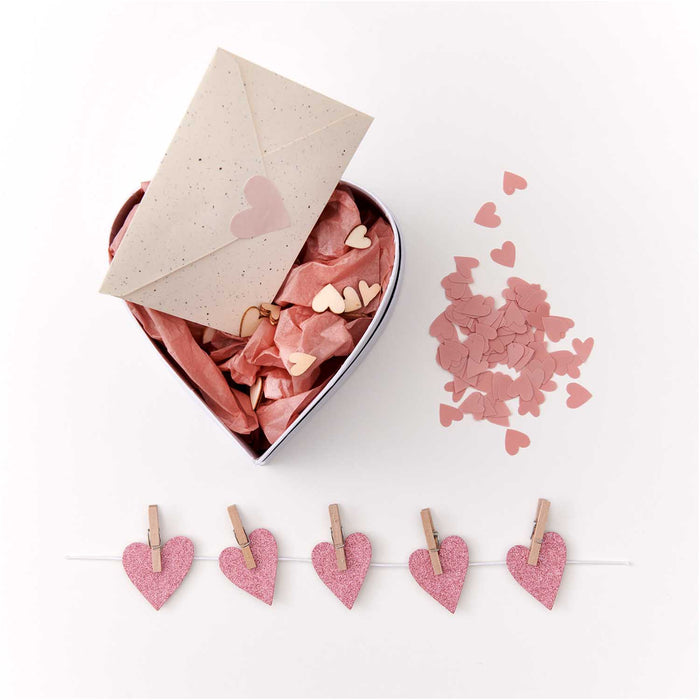 Light Pink Heart Confetti