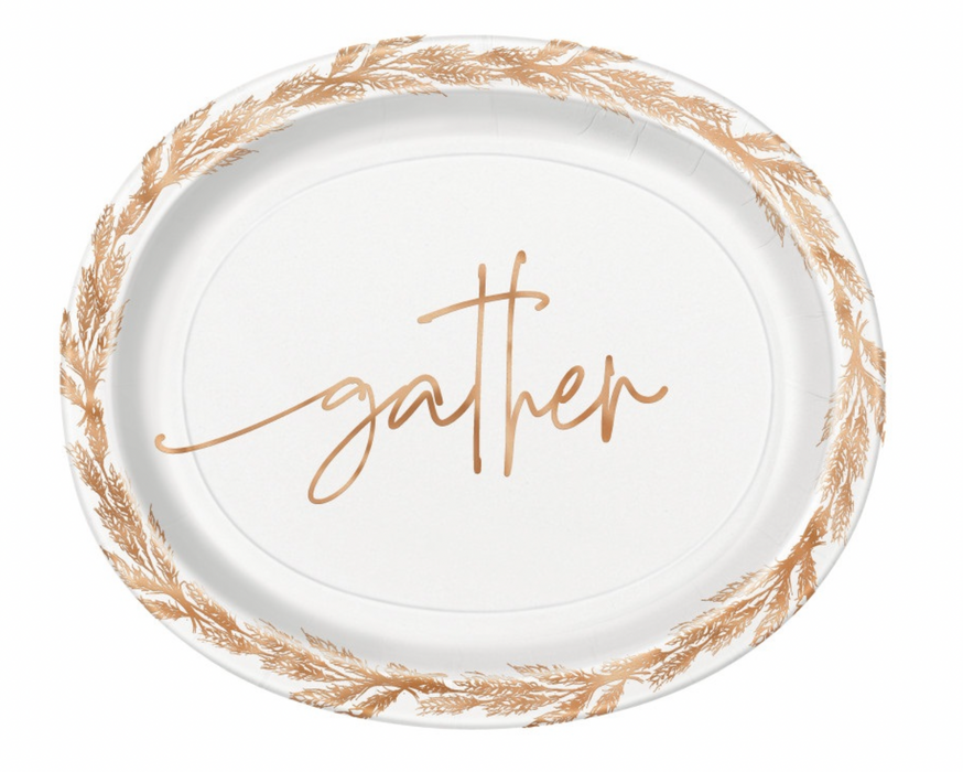Gather Elegant Thanksgiving Oval Plates
