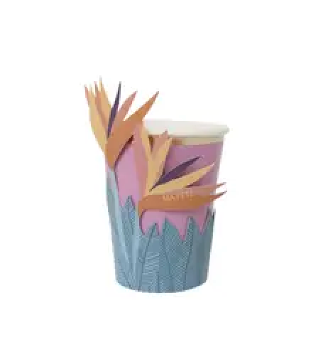 Tropical Collection, Cups with Flower Sleeves