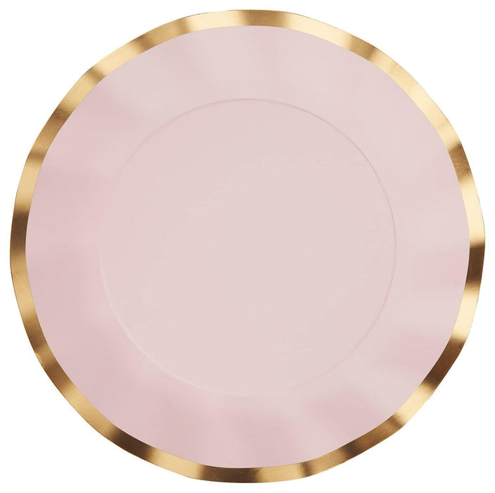 Pink Wavy Dinner Paper Plates
