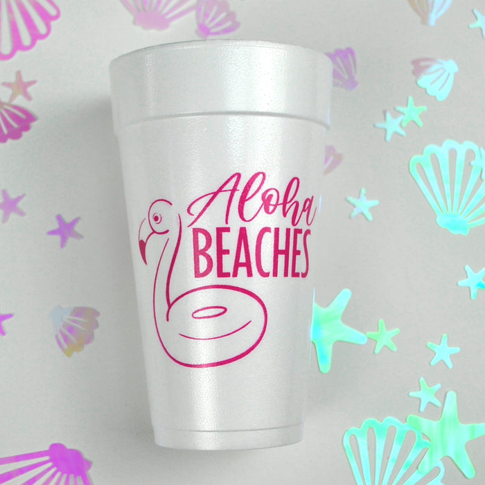 Aloha Beaches Tropical 20oz. Foam Cups | 10 pack