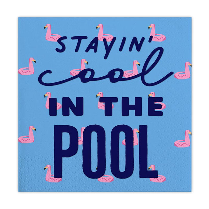 Stayin' Cool In The Pool Beverage Napkins