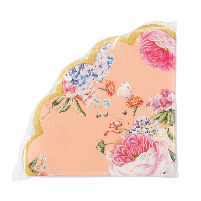 Truly Scrumptious Scalloped Floral Dinner Napkins