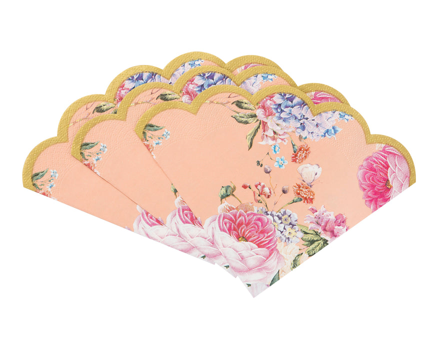 Truly Scrumptious Scalloped Floral Dinner Napkins