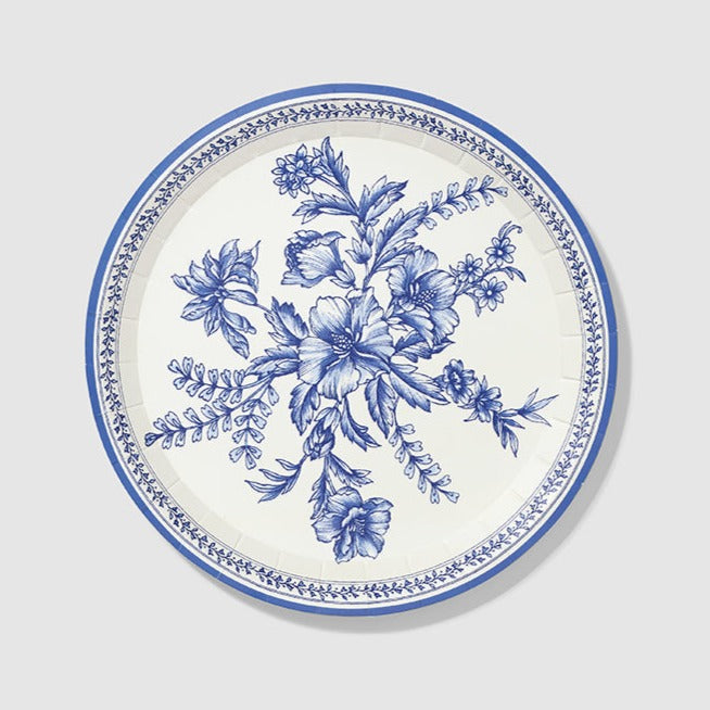 French Toile Dessert Paper Plates