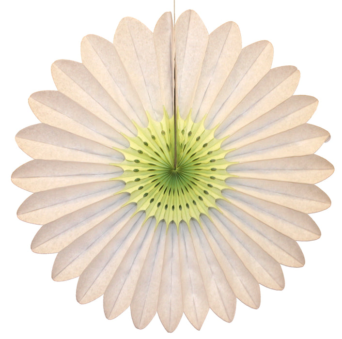 Cool Mint & White Flower Fanburst Honeycomb