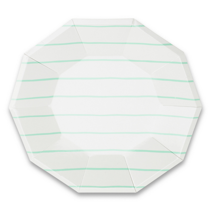 Mint Frenchie Dinner Paper Plates