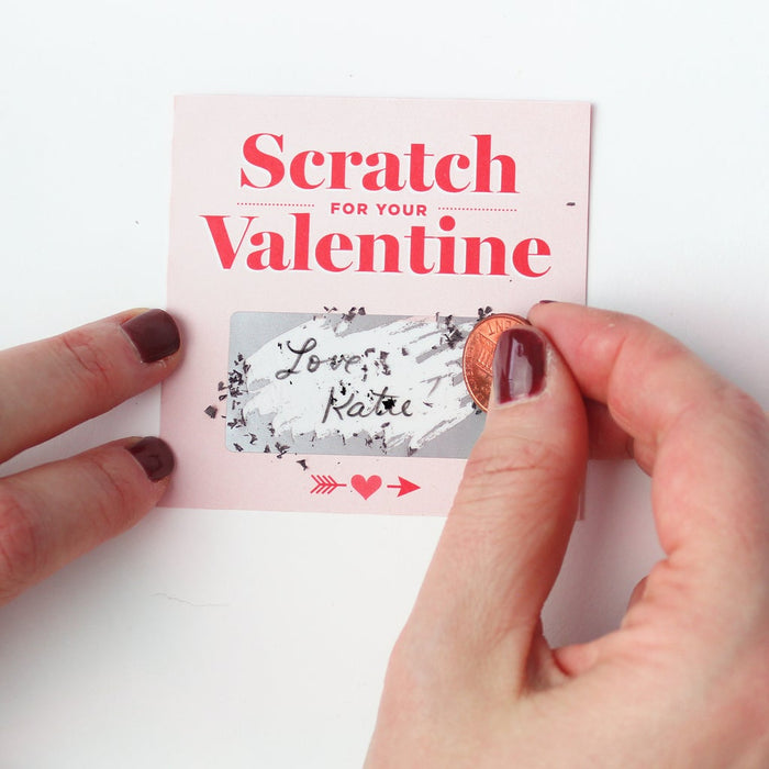Pink Scratch Off Valentines Cards