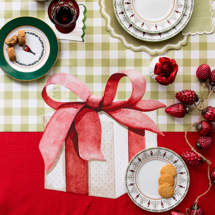 Red Beautiful Gift Paper Placemats