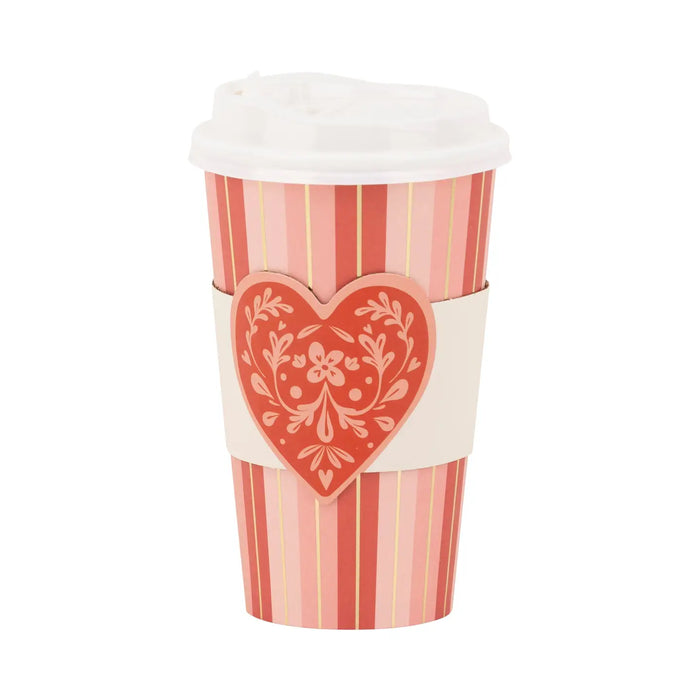 Floral Heart To Go Cup