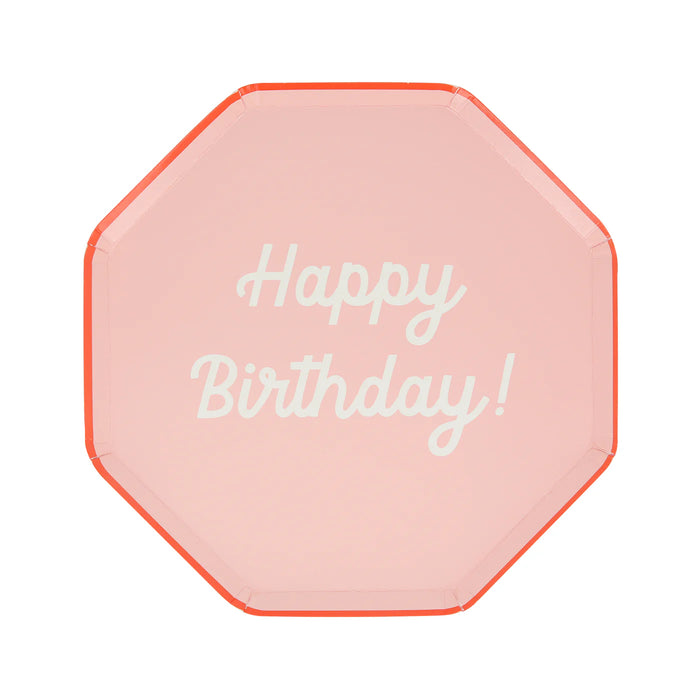 Mixed Happy Birthday Side Plates