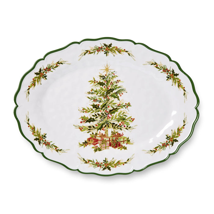 Holly Tree Oval Platter
