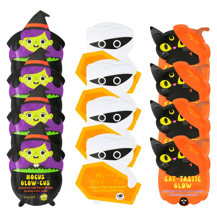 Halloween Sheet Masks | Witch, Mummy, Cat