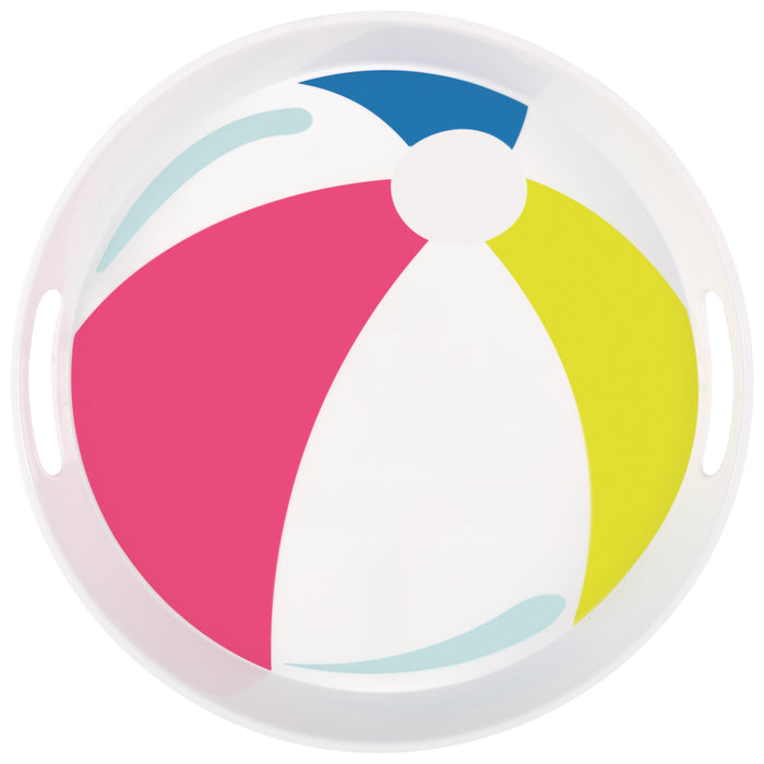 Summer Fun beach Ball Plastic Serving Tray