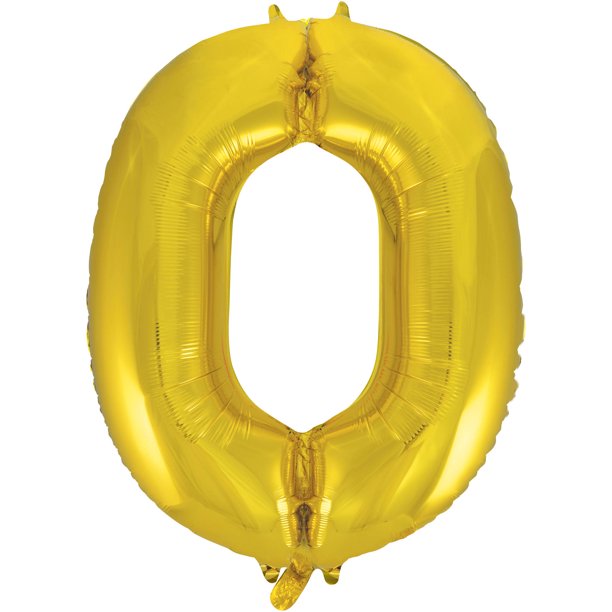 Number 0 - 34" Foil Balloon