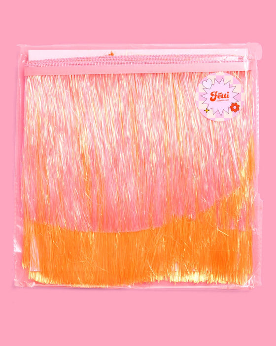 Pink Orange Scallop Fringe Banner
