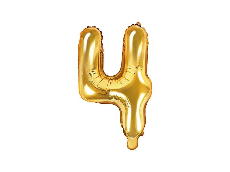 Gold 14" Foil Number Balloons