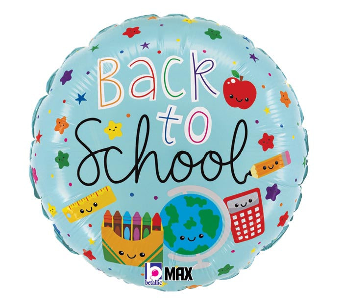 Back To School Foil Round Balloon