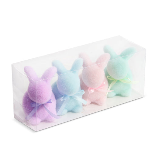 Mini Pastel Flocked Bunnies Box