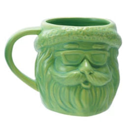 18 oz. Stoneware Santa Head Shaped Mug