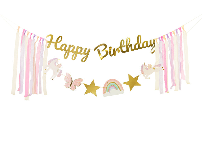 Happy Birthday Unicorns Banner