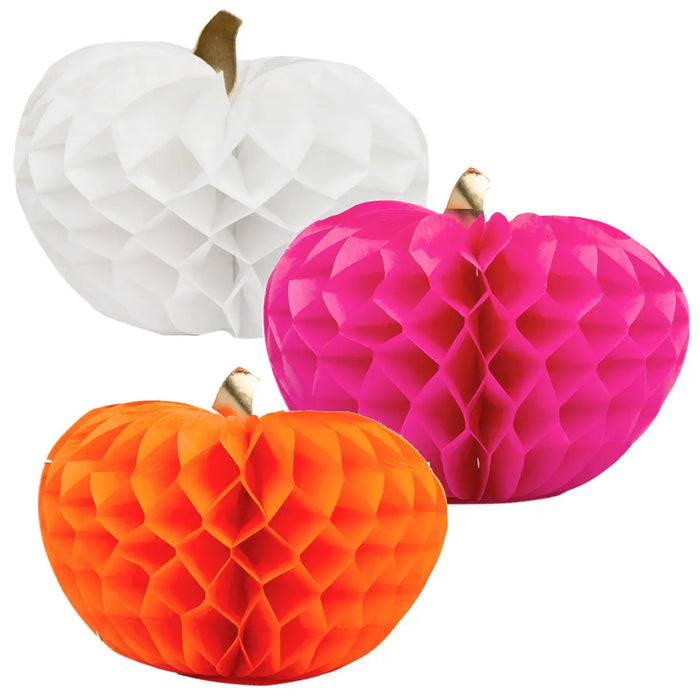 Pumpkin Honeycomb Decorations