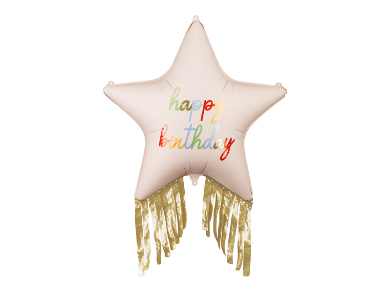 Birthday Star with Fringes Foil Balloon