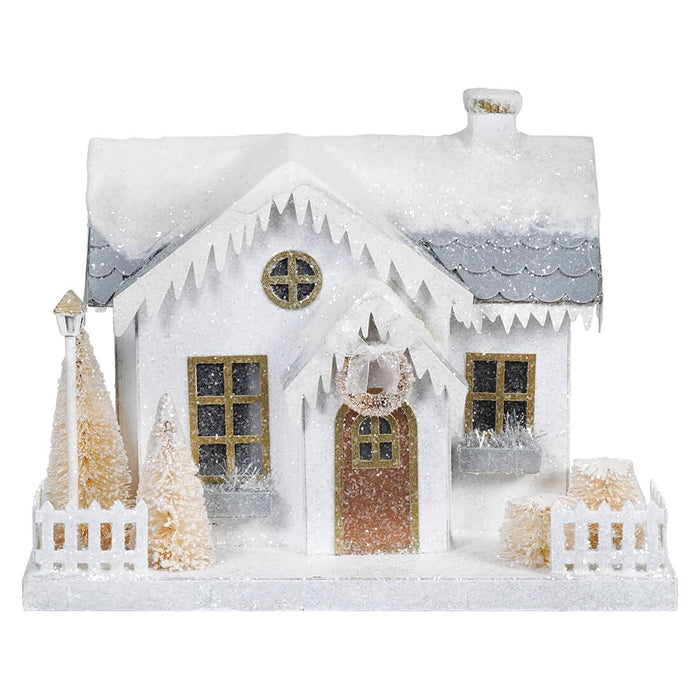 Metallic Christmas Village House
