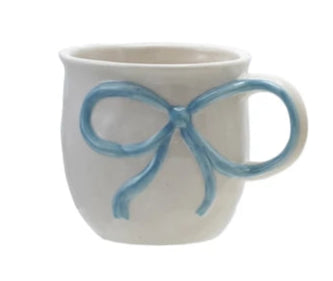 Stoneware Mug with Bow Handle