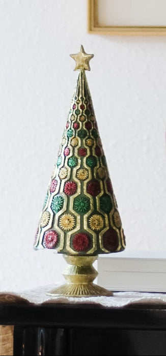 9" Kalliste Cone Tree w/Star (Trad. Green)