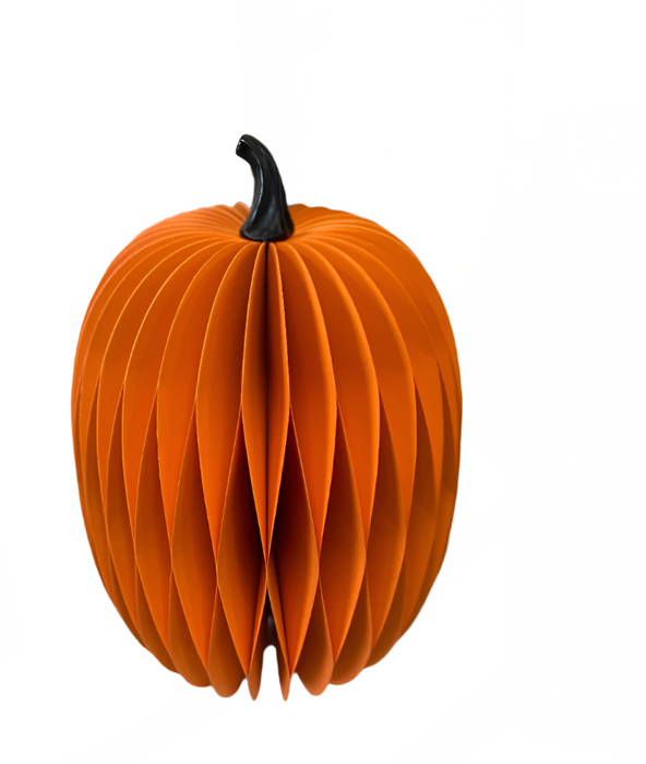 Tall Orange  Honeycomb Paper Pumpkin