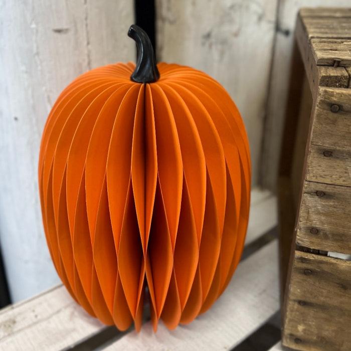 Tall Orange  Honeycomb Paper Pumpkin