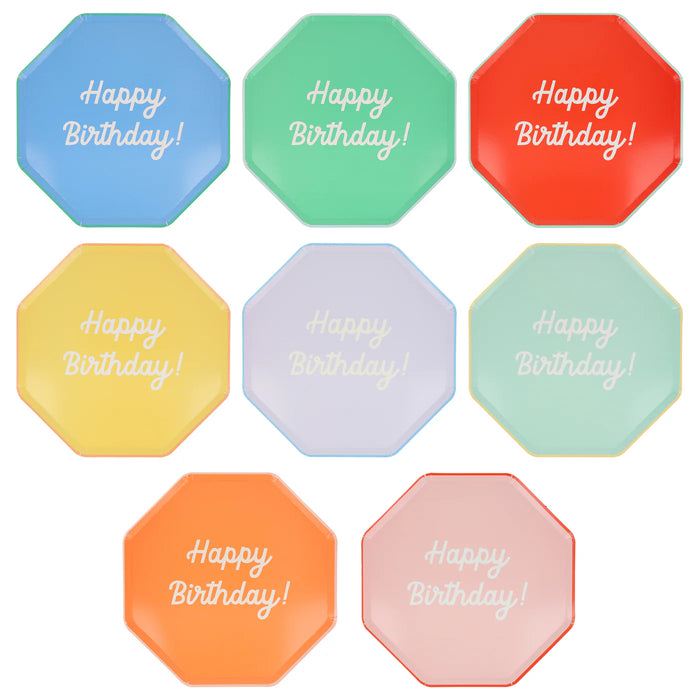 Mixed Happy Birthday Dinner Plates