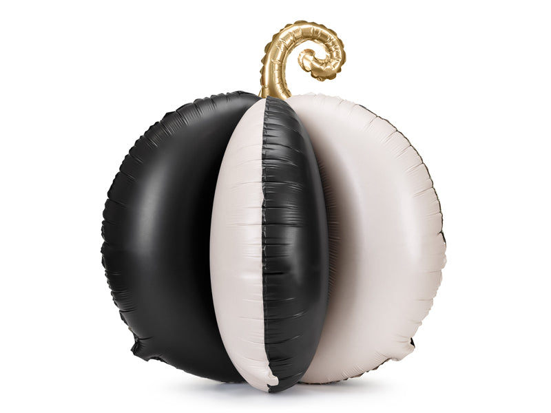3D Black & White Pumpkin Foil Balloon