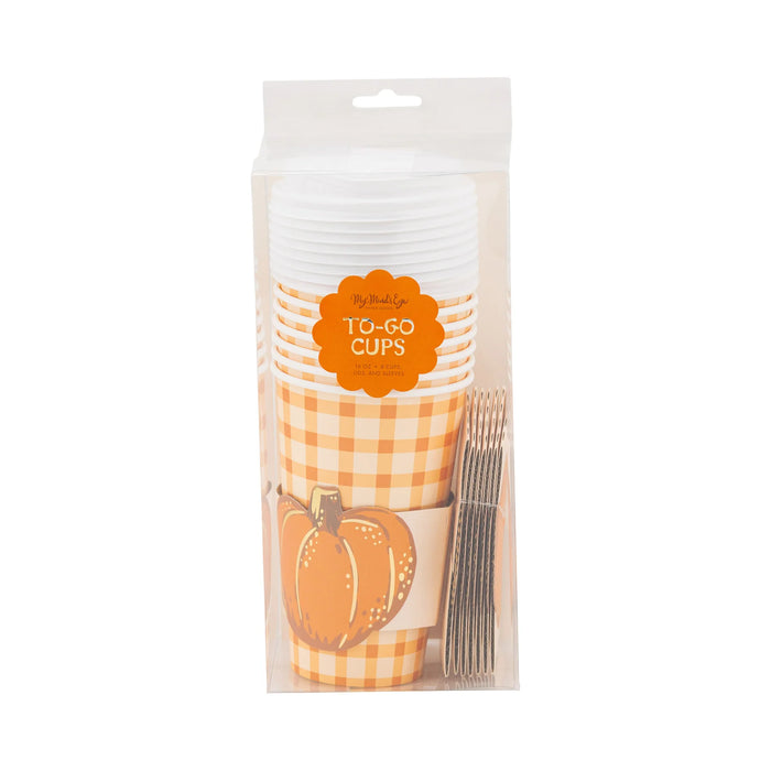 Pumpkin Plaid To Go Cup